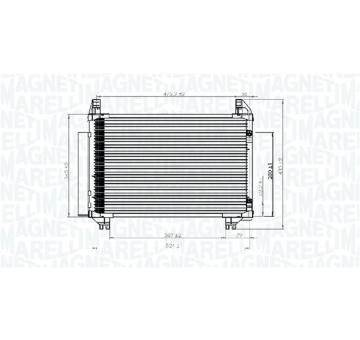 Kondenzátor, klimatizace MAGNETI MARELLI 350203741000