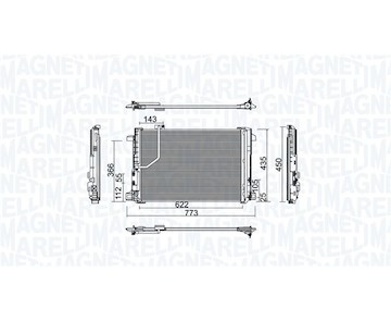 Kondenzátor, klimatizace MAGNETI MARELLI 350203755000