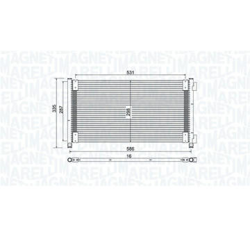 Kondenzátor, klimatizace MAGNETI MARELLI 350203757000