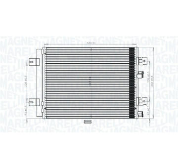 Kondenzátor, klimatizace MAGNETI MARELLI 350203765000