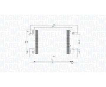 Kondenzátor, klimatizace MAGNETI MARELLI 350203766000