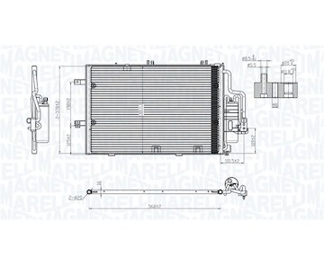 Kondenzátor, klimatizace MAGNETI MARELLI 350203770000