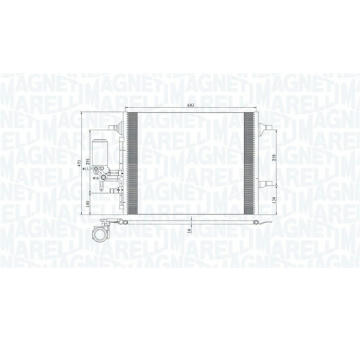 Kondenzátor, klimatizace MAGNETI MARELLI 350203789000