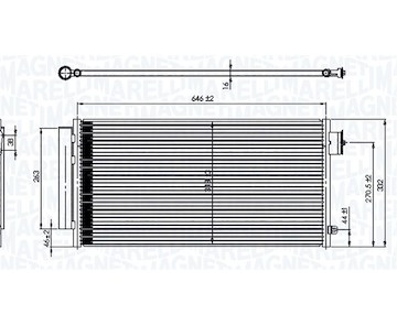 Kondenzátor, klimatizace MAGNETI MARELLI 350203791000