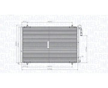 Kondenzátor, klimatizace MAGNETI MARELLI 350203825000