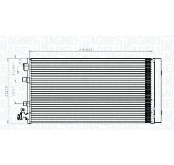 Kondenzátor, klimatizace MAGNETI MARELLI 350203826000