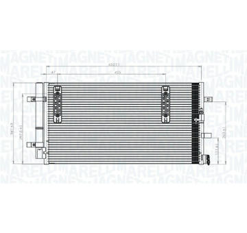 Kondenzátor, klimatizace MAGNETI MARELLI 350203827000