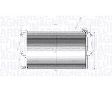 Kondenzátor, klimatizace MAGNETI MARELLI 350203831000