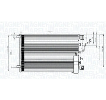 Kondenzátor, klimatizace MAGNETI MARELLI 350203841000