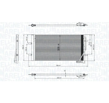 Kondenzátor, klimatizace MAGNETI MARELLI 350203842000