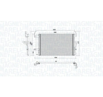 Kondenzátor, klimatizace MAGNETI MARELLI 350203894000