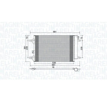 Kondenzátor, klimatizace MAGNETI MARELLI 350203910000