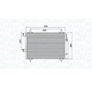 Kondenzátor, klimatizace MAGNETI MARELLI 350203936000