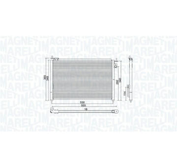 Kondenzátor, klimatizace MAGNETI MARELLI 350203937000