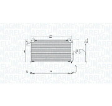Kondenzátor, klimatizace MAGNETI MARELLI 350203939000