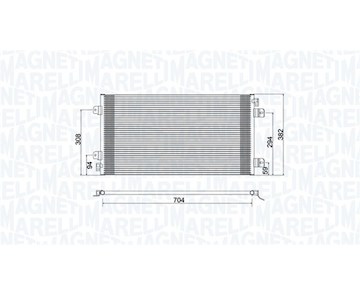 Kondenzátor, klimatizace MAGNETI MARELLI 350203941000