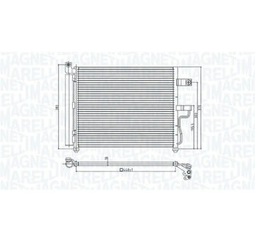 Kondenzátor, klimatizace MAGNETI MARELLI 350203954000