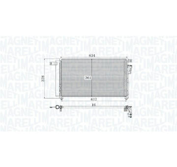 Kondenzátor, klimatizace MAGNETI MARELLI 350203961000