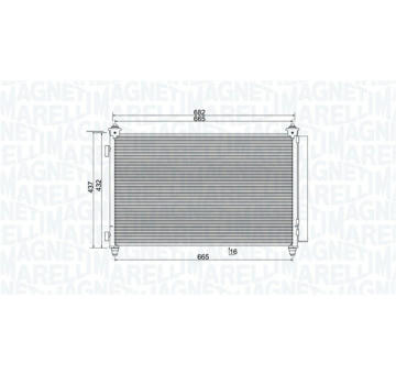 Kondenzátor, klimatizace MAGNETI MARELLI 350203991000