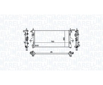 Chladič, chlazení motoru MAGNETI MARELLI 350213126900