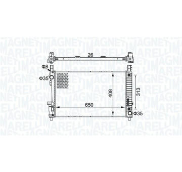 Chladič, chlazení motoru MAGNETI MARELLI 350213151700