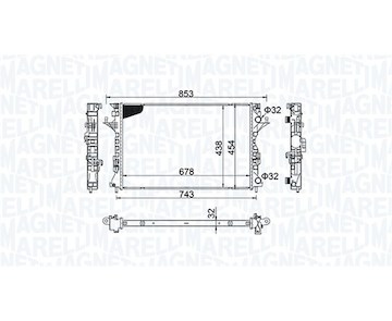 Chladič, chlazení motoru MAGNETI MARELLI 350213152200