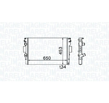 Chladič, chlazení motoru MAGNETI MARELLI 350213154000