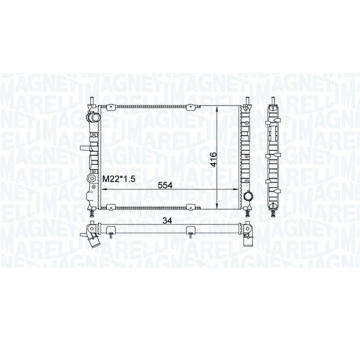 Chladič, chlazení motoru MAGNETI MARELLI 350213154300