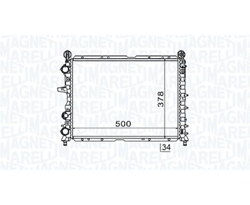 Chladič, chlazení motoru MAGNETI MARELLI 350213154600