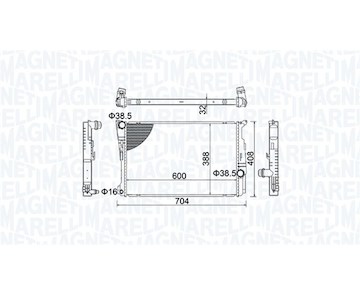 Chladič, chlazení motoru MAGNETI MARELLI 350213155200