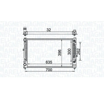 Chladič, chlazení motoru MAGNETI MARELLI 350213157600