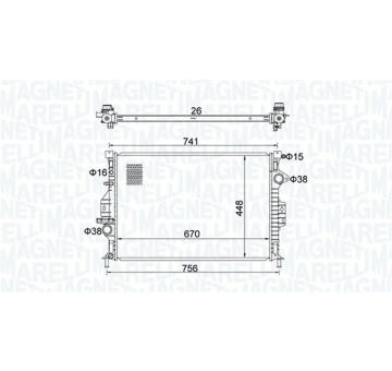 Chladič, chlazení motoru MAGNETI MARELLI 350213157700