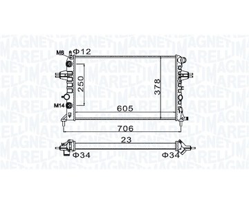 Chladič, chlazení motoru MAGNETI MARELLI 350213158200