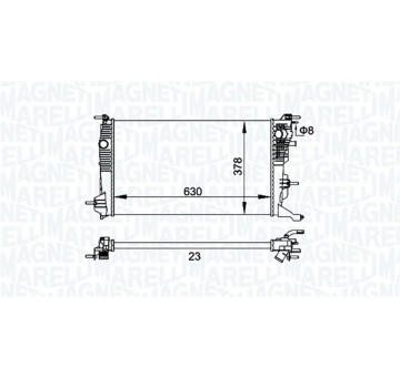 Chladič, chlazení motoru MAGNETI MARELLI 350213158300