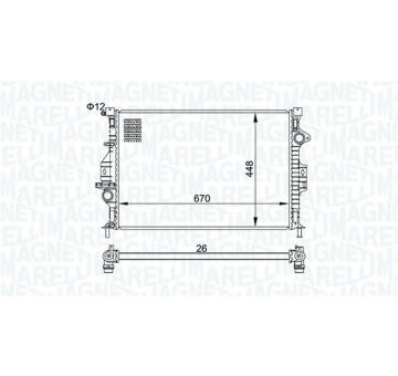 Chladič, chlazení motoru MAGNETI MARELLI 350213158700