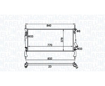 Chladič, chlazení motoru MAGNETI MARELLI 350213158900