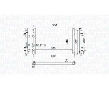 Chladič, chlazení motoru MAGNETI MARELLI 350213159100