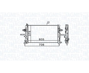 Chladič, chlazení motoru MAGNETI MARELLI 350213159300