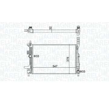 Chladič, chlazení motoru MAGNETI MARELLI 350213159700