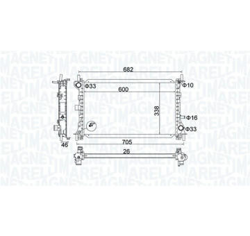 Chladič, chlazení motoru MAGNETI MARELLI 350213159900