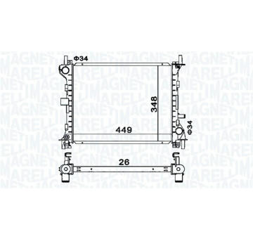 Chladič, chlazení motoru MAGNETI MARELLI 350213160300