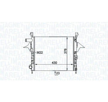 Chladič, chlazení motoru MAGNETI MARELLI 350213161200