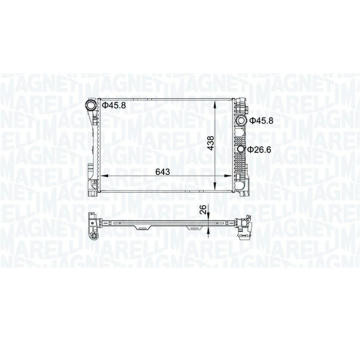 Chladič, chlazení motoru MAGNETI MARELLI 350213161300