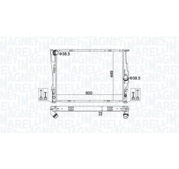 Chladič, chlazení motoru MAGNETI MARELLI 350213162700
