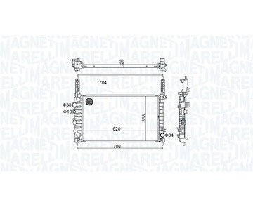 Chladič, chlazení motoru MAGNETI MARELLI 350213162900