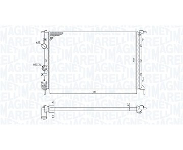 Chladič, chlazení motoru MAGNETI MARELLI 350213171700