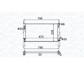 Chladič, chlazení motoru MAGNETI MARELLI 350213173900