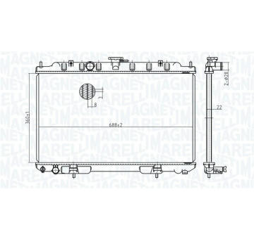 Chladič, chlazení motoru MAGNETI MARELLI 350213175700