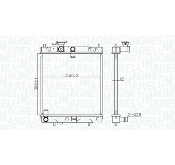 Chladič, chlazení motoru MAGNETI MARELLI 350213176400