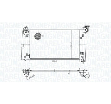 Chladič, chlazení motoru MAGNETI MARELLI 350213178300